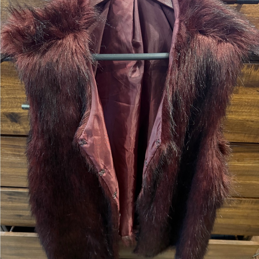 Fashion to Figure Burgundy Teddy Jacket